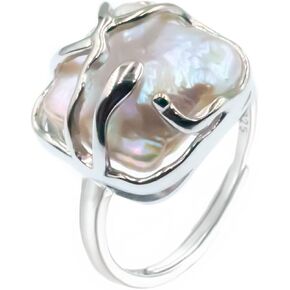 SEEMSAY Silver Baroque Pearl Ring for women 925 Sterling Silver Ring in Saudi Arabia