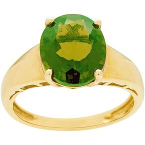 خاتم جين آند غريس من الذهب الأصفر عيار 14 قيراط من الزبرجد الأصلي للنساء in Kuwait
