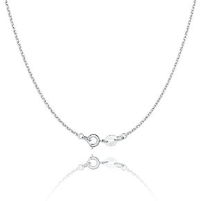Jewlpire 925 Sterling Silver Chain Necklace Chain for Women Girls 1.1mm Cable Chain Necklace Upgraded Spring-Ring Clasp - Thin & Sturdy - Italian Quality 16/18/20/22/24 Inch