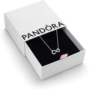 PANDORA Jewelry Sparkling Infinity Collier Necklace for Women - Sterling Silver with Cubic Zirconia - 19.7" in Kuwait