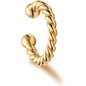 MYEARS Women Ear Cuff Earring Gold Non Pierced Ear Cartilage Clip on Wrap Hoop 14K Gold Filled Tiny Boho Beach Simple Minimalist Delicate Handmade Hypoallergenic Jewelry Gift-Sold as Single/Pair