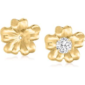 Ross-Simons 14kt Yellow Gold Flower Petal Earring Jackets in Kuwait