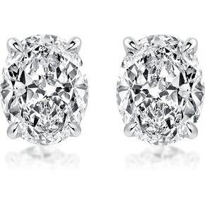 أقراط PAFIDDY للسيدات من الفضة الإسترليني عيار 925 ومطلية بالذهب الأبيض عيار 18 أقراط بيضاوية الشكل in Kuwait