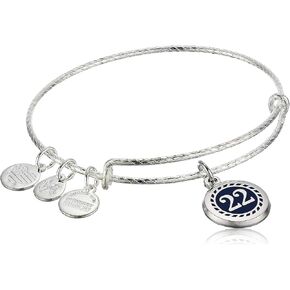 Alex and Ani Color Infusion Numerology Twenty Two EWB, SS, Shiny Silver, One Size (A20EBNUM12SS) in Saudi Arabia