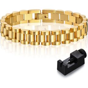 MPRAINBOW Personalized Women Thick Link Bracelet - Love Quote Name ID Engraved Link Bracelet,Adjustable Watch Band Chain Wristband Jewelry Gifts to Lover Girlfriend Wife Mom Sister in Saudi Arabia