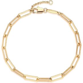 MEVECCO Bracelet for Women 14K Gold Plated Dainty Chain Simple Jewelry Cute for Girls
