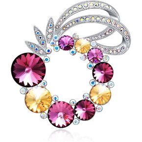 RAINBOW BOX Brooches for Women Fashion,Rhinestone Brooch from Crystal Jewelry Women's Brooches & Pins