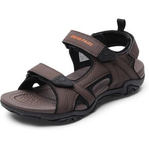 صنادل DREAM PAIRS الرجالية للمشي لمسافات طويلة على الشاطئ والرياضة في الهواء الطلق ودعم قوس القدم صنادل صيفية