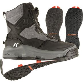 Korkers Darkhorse Men's Wading Boots - A Remastered Classic - Includes Interchangeable Felt & Kling-On Soles