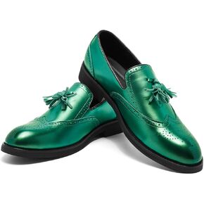 ENLEN&BENNA Men's Tassel Loafer Shoes Uniform Dress Shoe Slip-on Wedding Shoes for Men