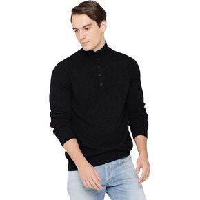 سترة رجالية من State Cashmere بأزرار وياقة وهمية 100% من الكشمير النقي وأكمام طويلة وياقة بولو وربع in Kuwait