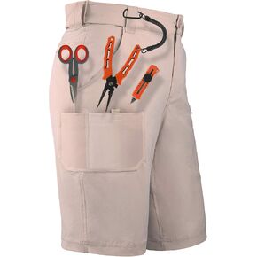 Palmyth Men's Fishing Short Quick Dry 10.5" Sun Protection UV UPF 50+ Cargo Shorts Water Resistant for Saltwater Freshwater