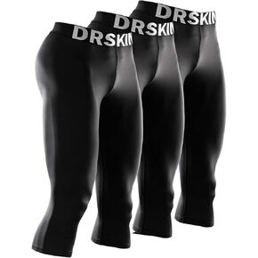 DRSKIN 4، 3 أو 1 حزمة الرجال 3/4 ضغط السراويل الجوارب طماق السراويل الرياضية الرياضية Baselayer تشغيل تجريب نشط in Kuwait