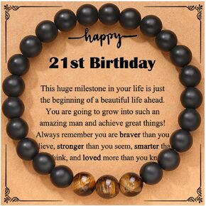 UPROMI 21/30/40/50/60/70 هدايا عيد ميلاد له، سوار حبل مرن للرجال in Kuwait