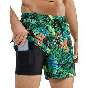 شورت سباحة رجالي من Blutown سريع الجفاف وخفيف الوزن وبطانة داخلية قابلة للتمدد مقاس 5.5 بوصة in Kuwait