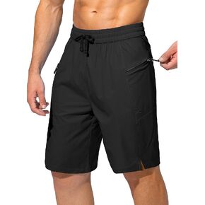 Men's Swim Trunks Quick Dry Board Shorts with Zipper Pockets Beach Shorts Bathing Suits for Men - No Mesh Liner