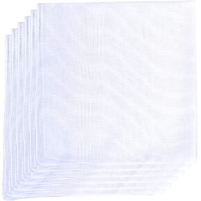 Van Heusen 6 pack Men's Fine Handkerchiefs (White- Permanent Press) in Saudi Arabia