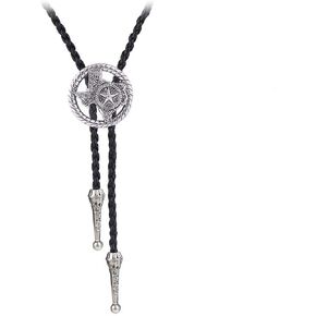 BRBAM Western Cowboy Texas Style Vintage Bolo Tie Fashion Texas Map and Lone Star Leather Bolo Tie Necktie Necklace in Saudi Arabia