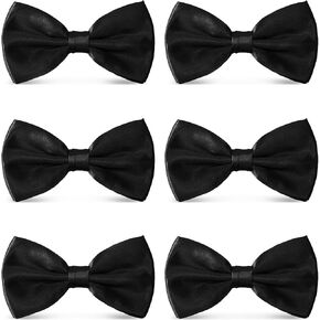 AVANTMEN Men's Bowties Formal Satin Solid - 6/12 Pack Bow Ties Pre-tied Adjustable Ties for Men Many Colors Option in bulk in Saudi Arabia