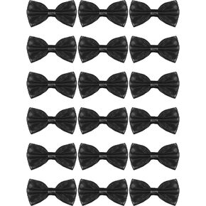 Geyoga 24 Pieces Men's Bow Ties Formal Satin Solid with Adjustable Neck Band Bow Ties for Men (Royal Blue)