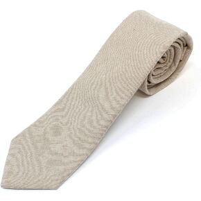 Proper Materials Men's Chambray Cotton Skinny Necktie Tie Textured Distressed Style - 2 1/2" Width in Kuwait
