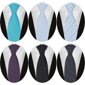 Adulove Men's Necktie Classic Silk Tie Woven Jacquard Neck Ties 6 PCS