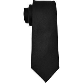 KOOELLE Men's Ties Solid Pure Color Plain Formal Black Ties For Men in Saudi Arabia