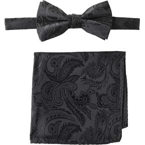 STACY ADAMS mens Classic Pretied Bow Tie With Pocket Square in Saudi Arabia