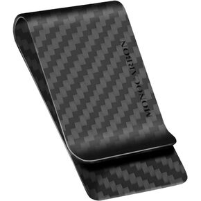 MONOCARBON Carbon Fiber Money Clip for Cash and Credit Cards Money Holder Clip for Men Minimalist Money Clips Credit Card Holder Wallet[2 YEAR WARRANTY]