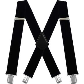 Moulen Men's X-Back 2 Inches Wide Heavy Duty Clips Adjustable Suspenders in Saudi Arabia