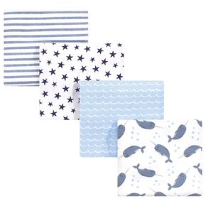 Hudson Baby Unisex Baby Cotton Flannel Receiving Blankets, Butterflies, One Size in Kuwait