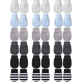 18 Pairs of Newborn Baby Mittens Infant Toddler Gloves No Scratch Mittens Cotton Gloves for 0-6 Months Baby Boys Girls in Saudi Arabia