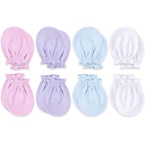 Baby Mittens Newborn - 100% Organic Cotton, Soft No Scratch Gloves - Hypoallergenic Infant Hand Mittens with Elastic Wrist in Saudi Arabia