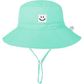Toddler Sun Hat UPF 50+ Kids Beach Bucket Hats Boys Girls 0-8Y | Cute Pattern Design, Lightweight & Breathable for Outdoor, Park, Travel, Summer, Adjustable Buckle, Chin Strap in Saudi Arabia