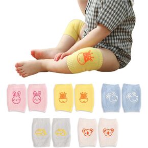 SooGree Baby Knee Pads (5 Pairs) For Crawling Toddler Leg Warms Non-slip Anti-Friction Socks For Crawling 6-24 Months Babies