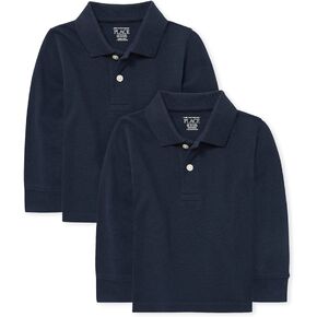 The Children's Place Boys' Long Sleeve Pique Polo