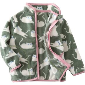 BeiVSlley طفل رضيع صبي الفتيات القطبية جاكيت من الصوف معاطف الاطفال الدافئة كامل البريدي ملابس خارجية لربيع الخريف الشتاء in Kuwait