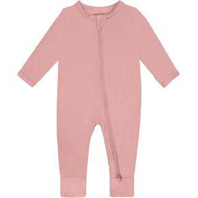 GUISBY Baby Footless Pajamas, Rayon of Bamboo, NB-2T | Rayon of bamboo softness, 2-way zipper, fold-over mittens, footless or footed comfort, sleep & daily wear in Kuwait