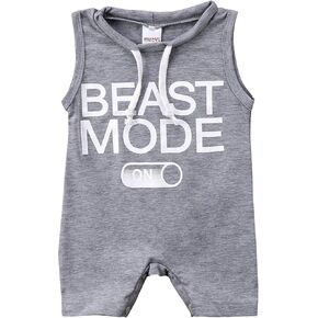 Aalizzwell Baby Boy Romper Newborn Infant Sleeveless Short Romper One Piece Active Summer Clothes in Saudi Arabia