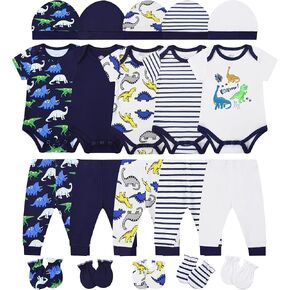 ABeCue Baby Boy Layette Essentials Set Newborn Girl Clothes Pack Infant Gift Sets 20-Piece