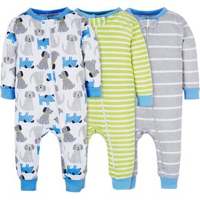 Onesies Brand Baby Boys' 3-Pack Snug Fit One-Piece Cotton Pajamas
