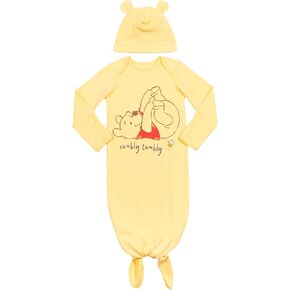 Disney Pixar Monsters Inc. Lion King Winnie The Pooh Simba Mike Baby Long Sleeve Cosplay Swaddle Sleeper Gown and Hat Infant in Kuwait
