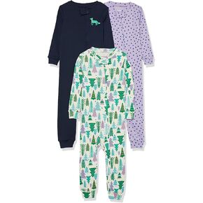 Amazon Essentials Unisex Toddlers and Babies' Snug-Fit Cotton Footless Sleeper Pajamas, Multipacks in Saudi Arabia