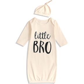 مجموعة هدايا نوم للأطفال حديثي الولادة من Little Bro بأكمام طويلة وملابس نوم للرضع in Kuwait