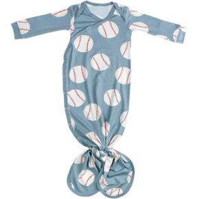 Copper Pearl Baby Gown - Knotted Newborn Sleepers for Baby Boy and Girl, Soft Stretchy Long Sleeve Infant Gowns with Bottom Tie and Hand Mittens, Perfect Hospital Coming Home Outfit (Honeycomb)