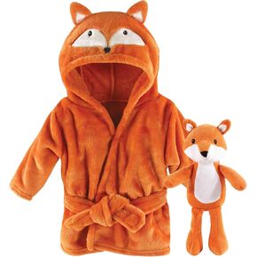 Hudson Baby unisex-baby Plush Bathrobe and Toy Set in Kuwait