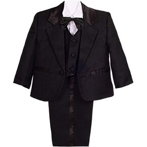 Lito Angels Baby Boys' Formal Tuxedo Suits Wedding Christening Outfits No Tail 5 Piece Set 022 in Saudi Arabia