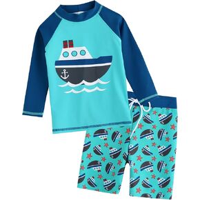 VAENAIT BABY Toddler Kids Boys UPF 50+ UV Protection Quick Dry Rashguard Swimsuit Bathing Suit 2-7T Sets