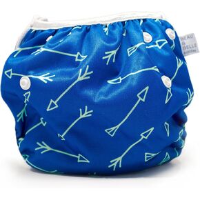 Reusable Baby Swim Diapers (Sizes N–5) – Adjustable, Easy-Wash Nageuret Reusable Swim Diaper Kids Soft, Breathable, Waterproof Swim Wear for Baby & Newborn! (Blue Pineapples)