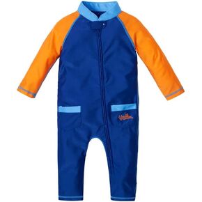 UV SKINZ Baby Boy Swimsuit - One Piece, Full Body Sunsuit with UPF 50+ | Rash Guard, 4 Way Stretch, Swim Knit Sun Fabric, Quick Drying, Full Front Zipper, Front Pockets, Full Neck Coverage in Saudi Arabia
